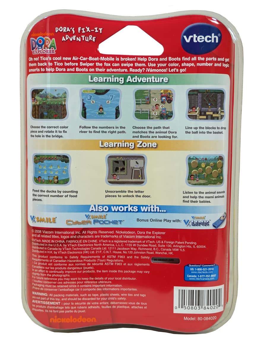 Amazon.com: V Smile Doras Fix It Adventure : Video Games