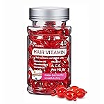 Hair Vitamin Oil Capsules - No Rinse Hair Care Serum with Argan Oil, Macadamia & Avocado Oils Vitamins A, E, & Pro B5 - Hair Gloss - Conditioner for Women & Men, 40 Capsules