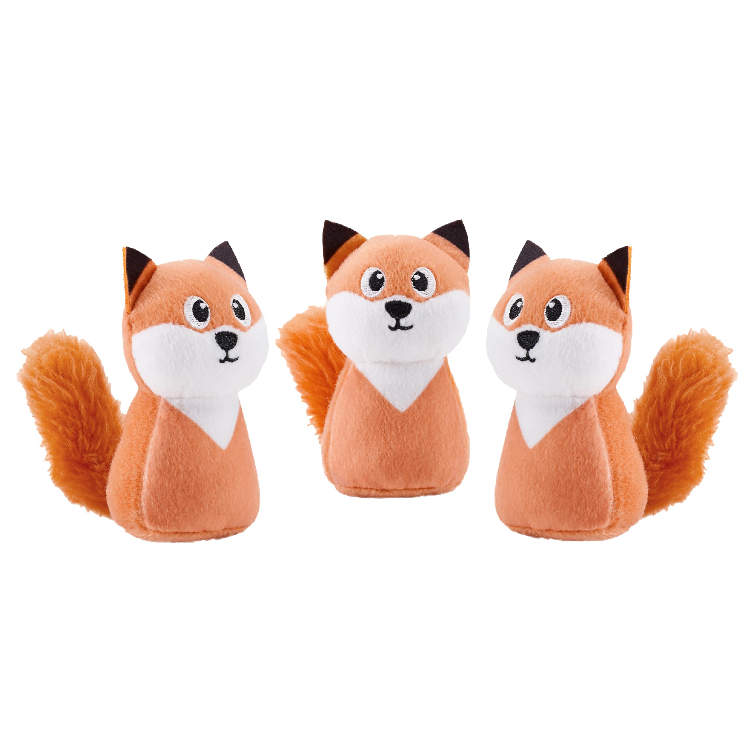 Outward Hound Squeakin' Fox Hide A Puzzle Plush Replacement Dog Toys - 3 Pack