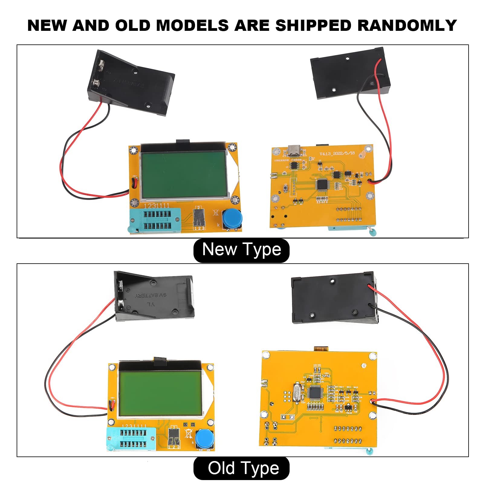 ANKROYU Transistor Tester, Resistance Capacitance Tester, Multi Functional Digital Transistor Tester, Component Testerfor Capacitor Resistor Transistor