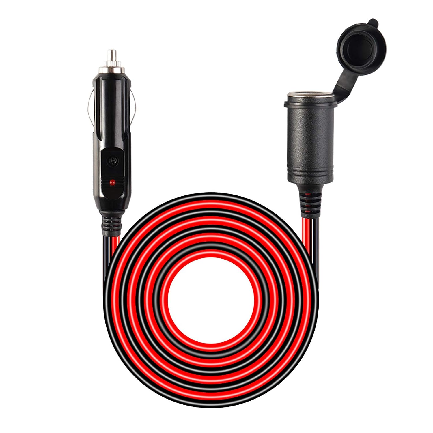 Vemote 12Ft Cigarette Lighter Extension Cord, 12V Car Charger with