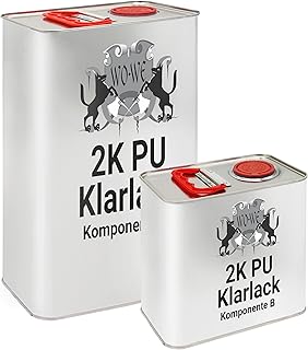 WO-WE 2k PU Klarlack Versiegelung Treppenlack Parkettlack Holzlack farblos - MATT 7,5kg