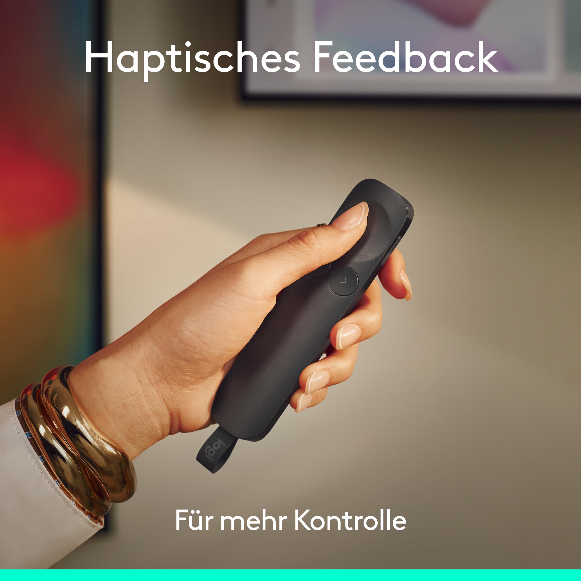 Logitech Spotlight 2 Presenter, kabelloser Präsentations-Klicker mit Haptik, digitalen Highlight-Funktionen, anpassbaren Aktionen, Laserpointer, Schnellaufladung, Bluetooth und USB-C - Schwarz