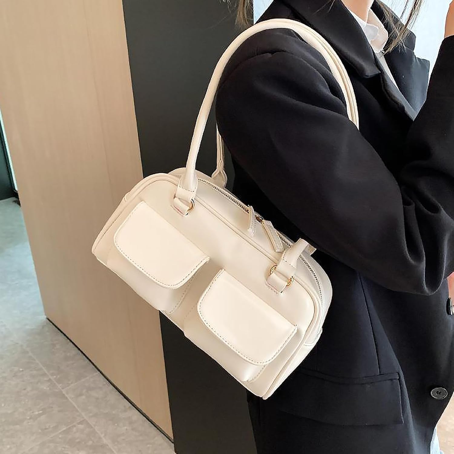 Y2K Shoulder Bag for Women Black Small Purse Brown Purse Trendy Purse Retro Women's Shoulder Handbags Purses
