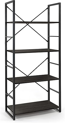 Miniatura 8 de Fencer Wire Estante de pie de 4 niveles, estantería de 24 pulgadas de ancho, organizador de almacenamiento de estantes, estantes industriales para