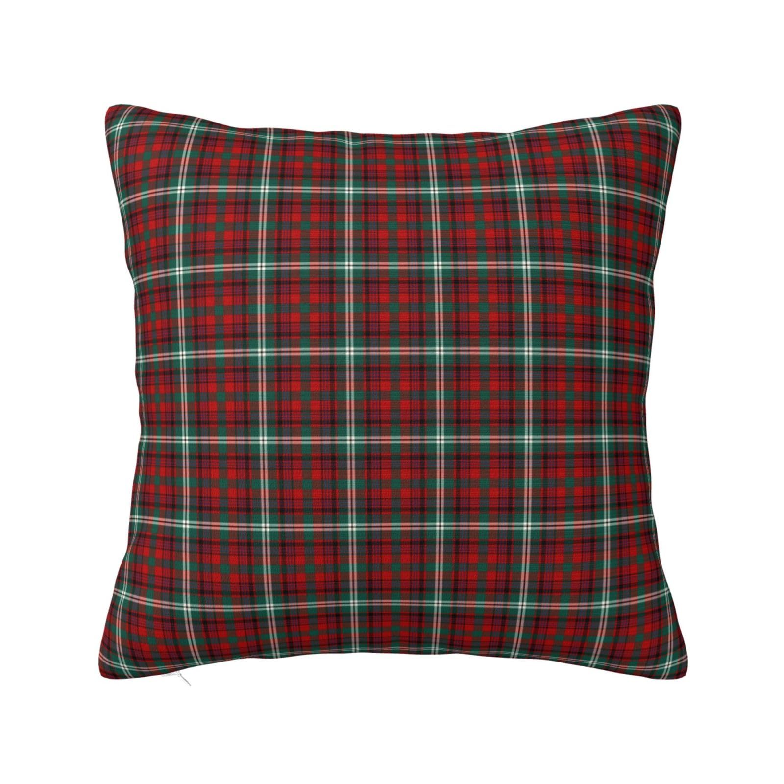 Maguire Tartan Pattern Red Irish Plaid Pillowcase 16"x16"