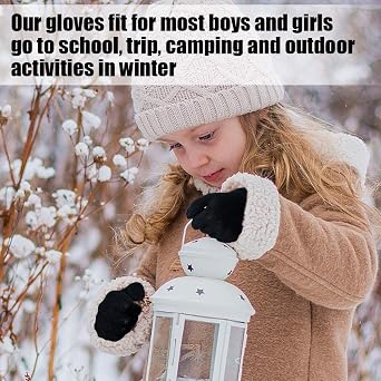 Remifa 12 Pairs Kids Winter Gloves, Christmas Gifts for kids Children Warm Magic Knit Gloves for Boys Girls