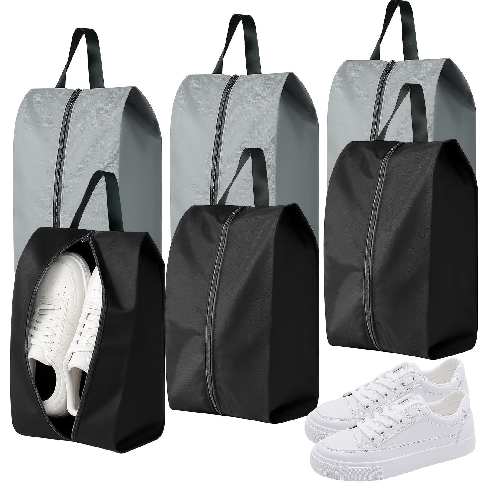 Zorplex 6 Sacchetti per Scarpe da Viaggio, Impermeabili e Antipolvere con Chiusura a Zip, Sacchetti Portatili Unisex per Casa e Viaggio