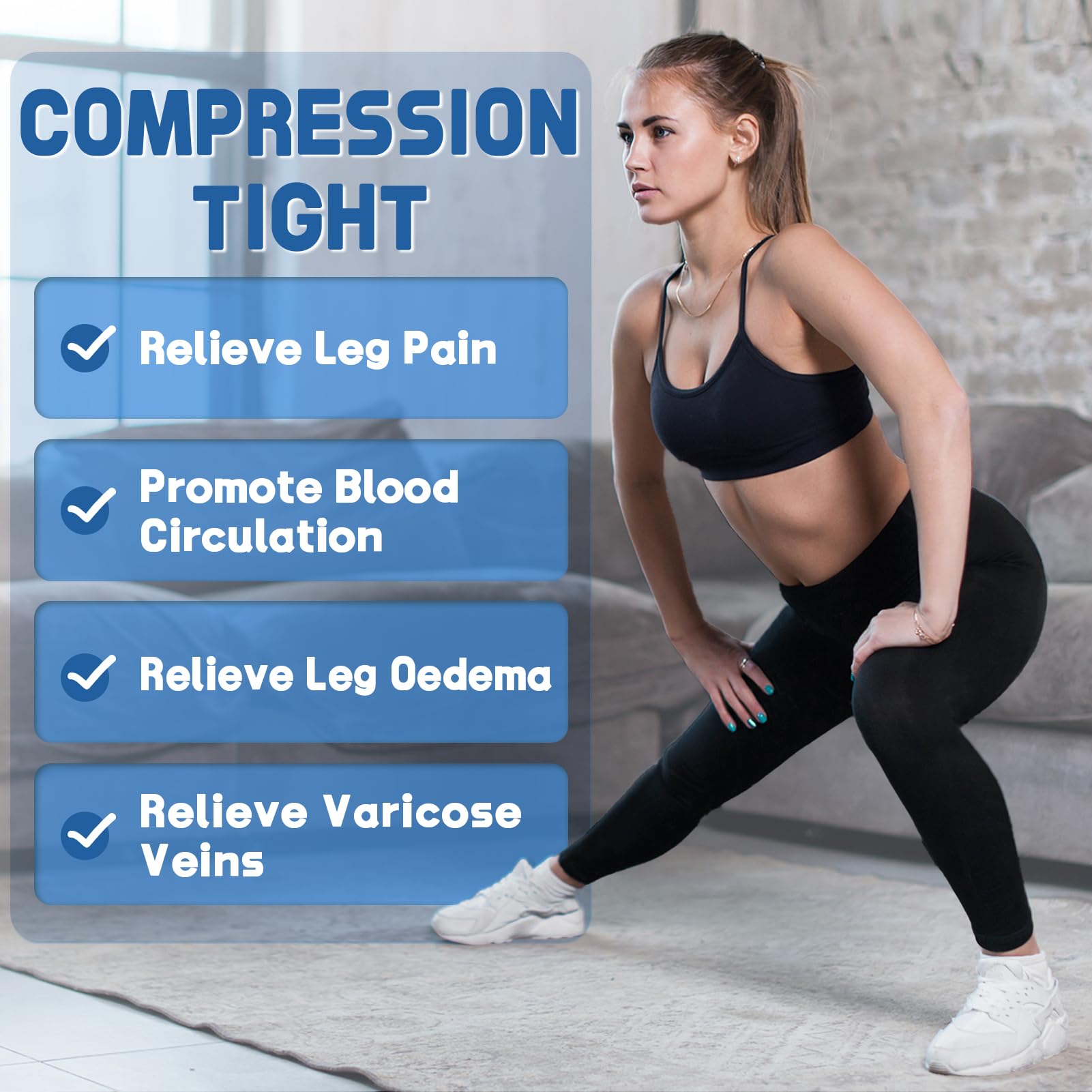 Beister Collant a compressione medica, per donne e uomini, 15-20 mmHg, collant a compressione graduata, opachi, ad alto supporto, per edema, affaticamento delle gambe