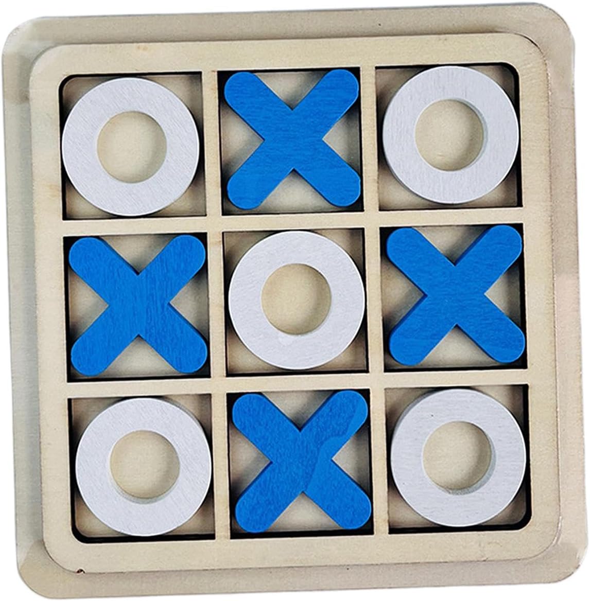 CLUB BOLLYWOOD® Tic TAC Toe Board Game for Adults and Family Night Activity Educational Toys Blue White,|Toys & Hobbies | Games |1 Wood Tic Tac Toe Board Game