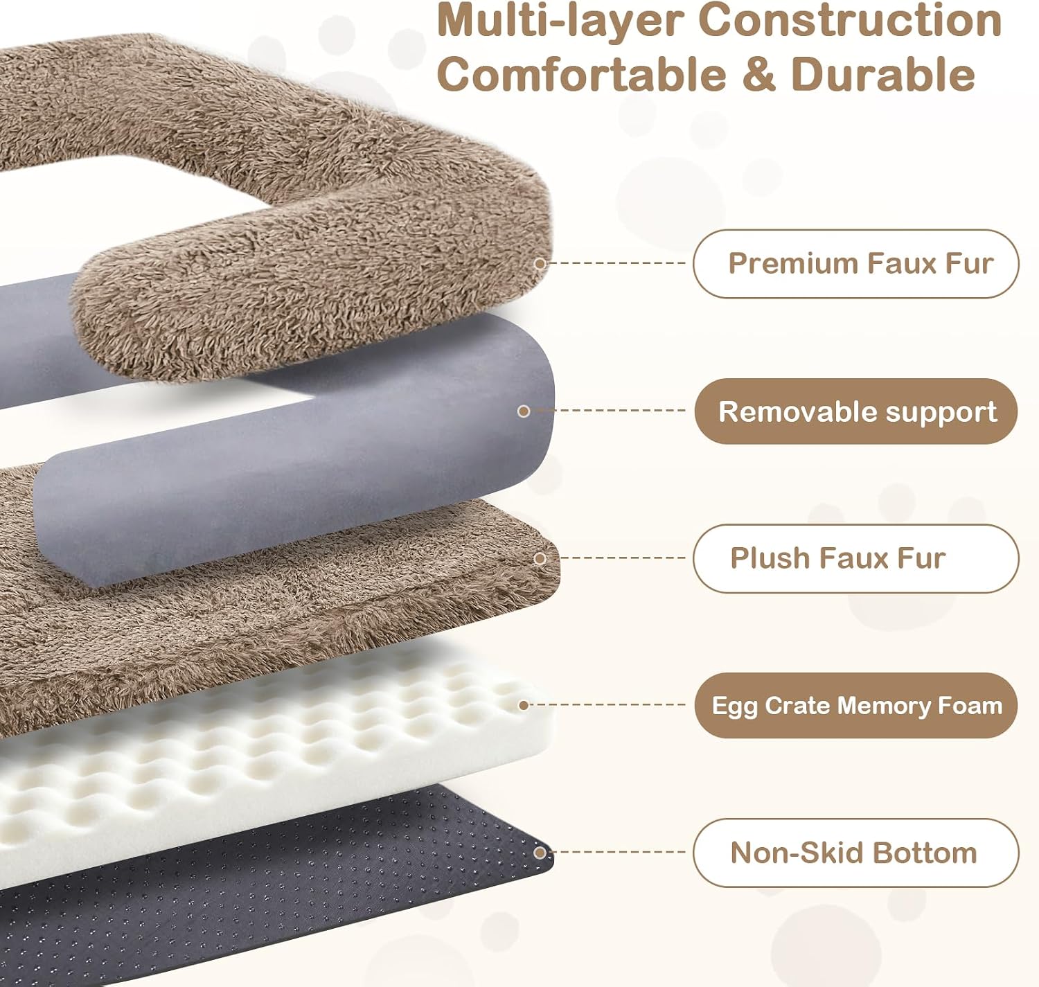ROOMTEC Foldable Human Dog Bed,71"x 38"x 9" Orthopedic Memory Foam Giant Bed Fits Adult and Pet Waterproof Washable 10 CM Thick 2 in 1 Flexible Oversize Pet Couch Sofa with Blanket,Pocket- Khaki