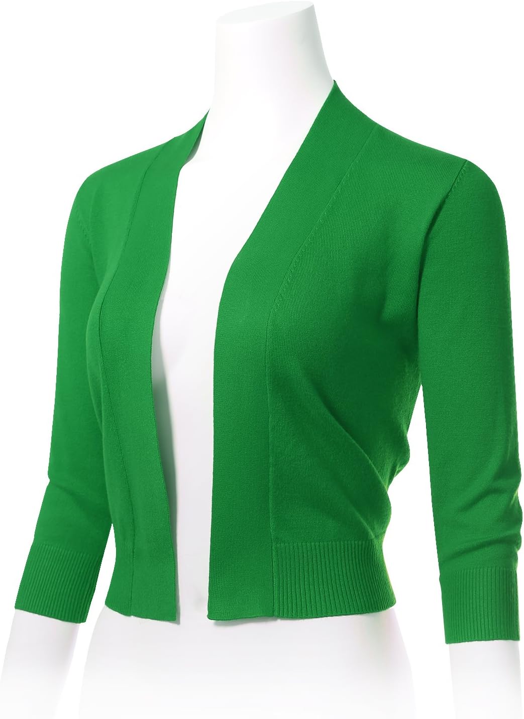 Allsense Women's 3/4 Sleeve Cropped Bolero Shrug Cardigan - Image 3