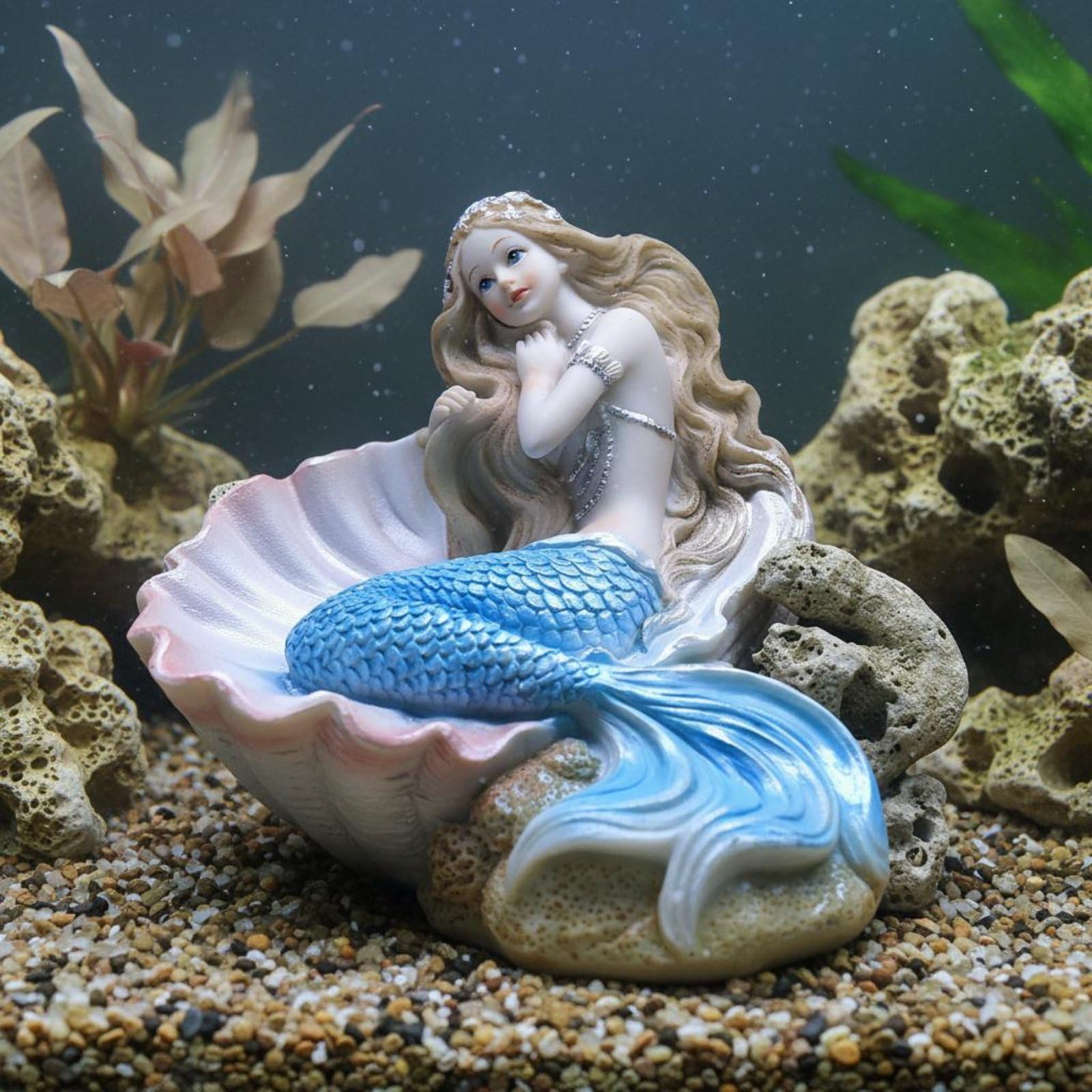 Amazon.co.jp: predolo マーメイドフィギュア リアルな造形 人魚の置物