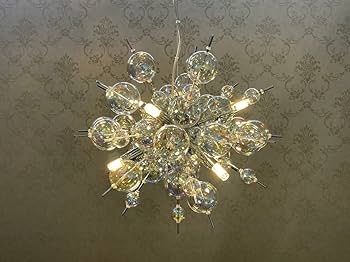 Amazon.co.jp : バブルシャンデリア ガラスペンダントライト 6灯