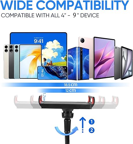 Miniatura 2 de Soporte para tableta de cuello de cisne para cama, abrazadera de soporte flexible de brazo largo ajustable para soporte de teléfono de escritorio,