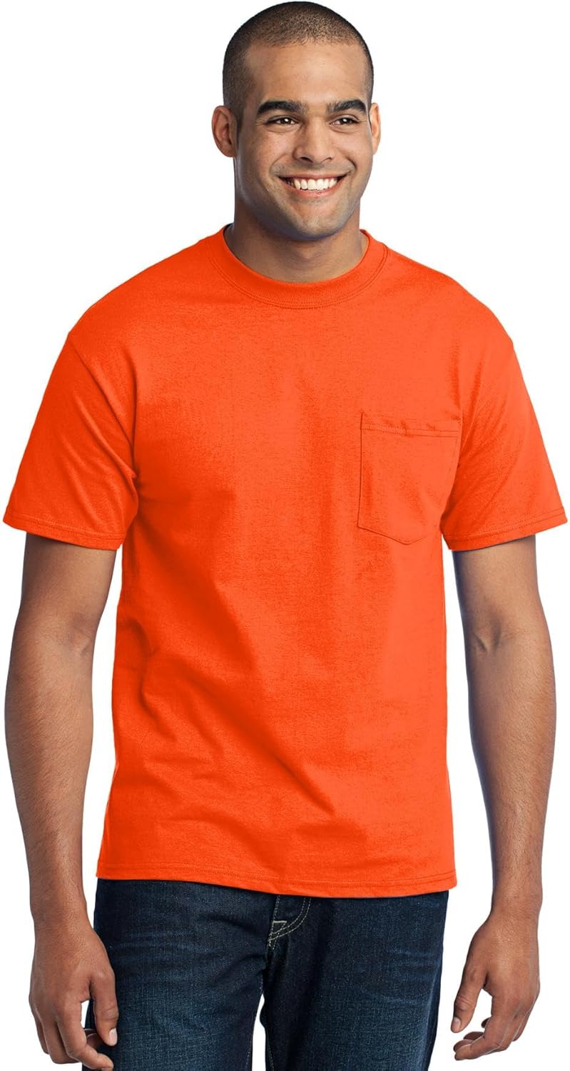 Joe's USA Men's Pocket T-Shirt – 5.5 oz 50/50 Cotton-Poly Tee – Work & Casual Shirt – Regular, Big & Tall S-6XL LT-4XLT