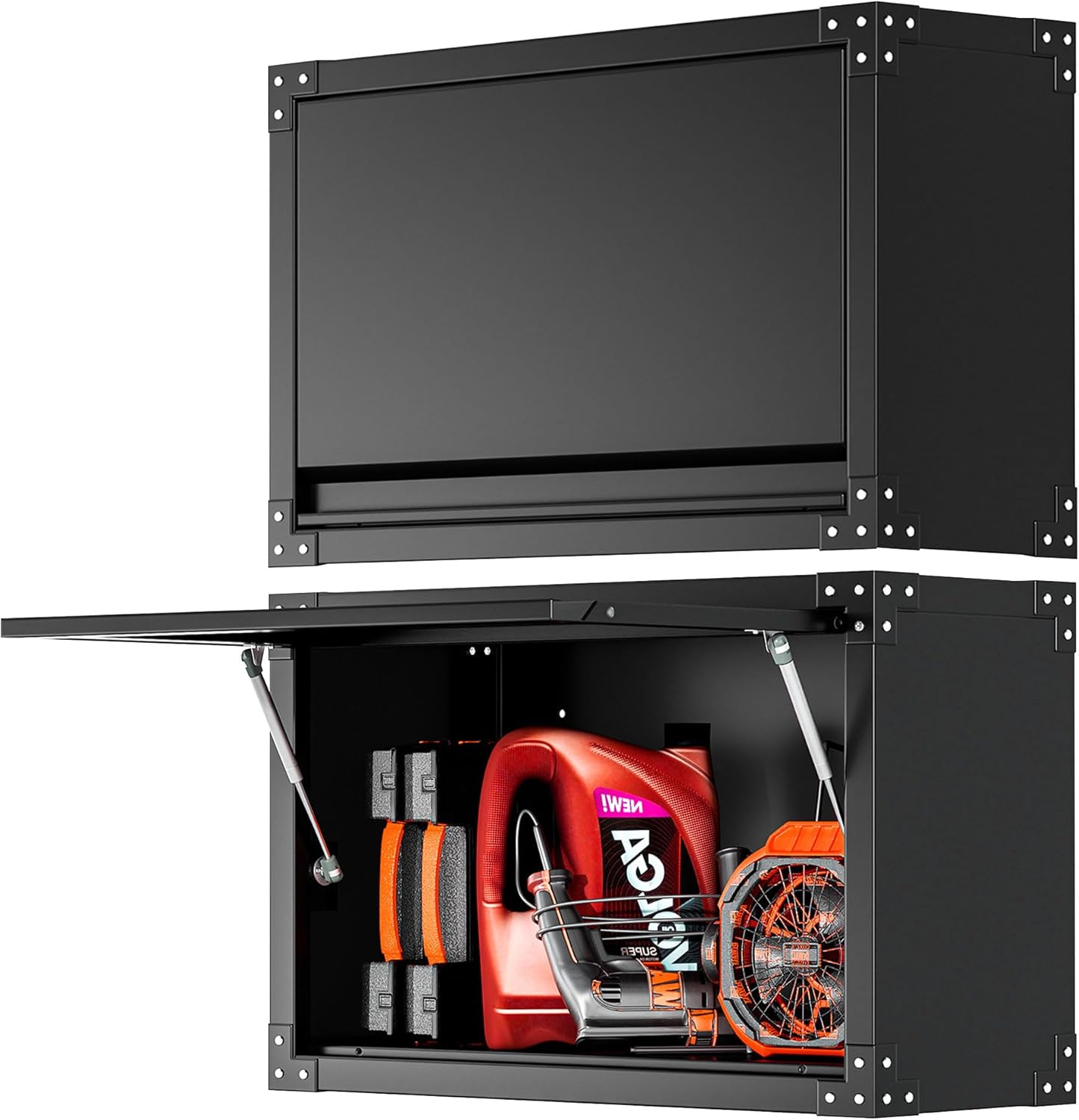 INTERGREAT Metal Wall Cabinet with Doors and Adjustable Shelves