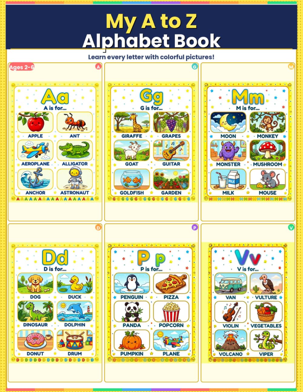 My A to Z Alphabet Book: A Fun Picture Book for Kids