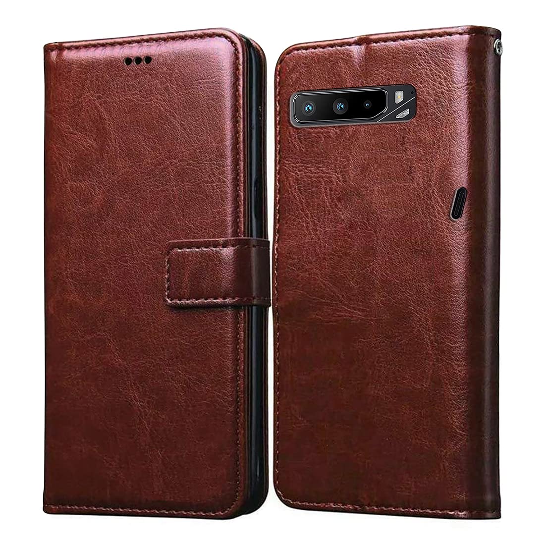 Casotec Flip Cover for Asus ROG Phone 3 | Premium Leather Finish | Inbuilt Pockets & Stand | Flip Case for Asus ROG Phone 3 (Brown) (B09S3M8TXH) Amazon Price History, Amazon Price Tracker