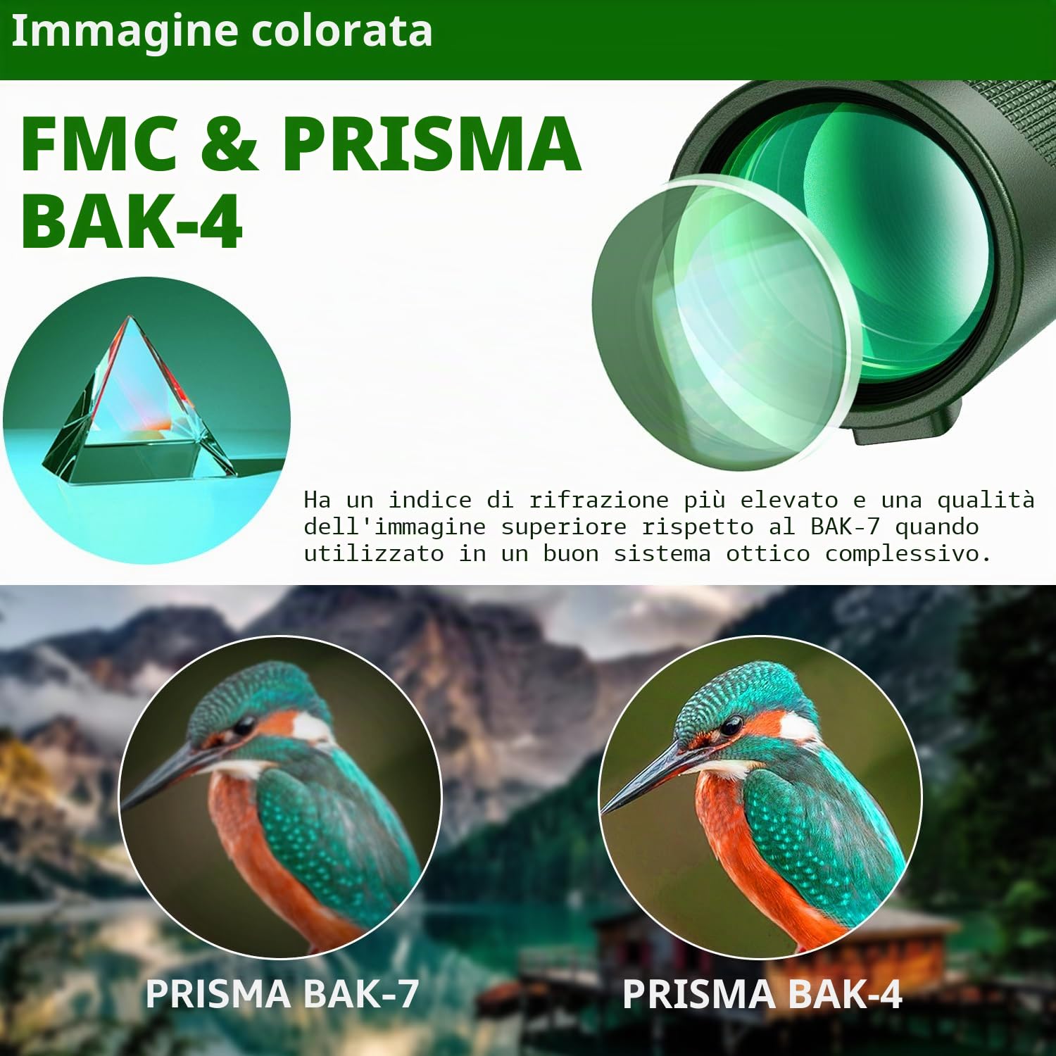 Telescopio monoculare Pankoo 40X60 HD compatto da taschno con supporto regolabile per smartphone, perfetto per bird watching e viaggi