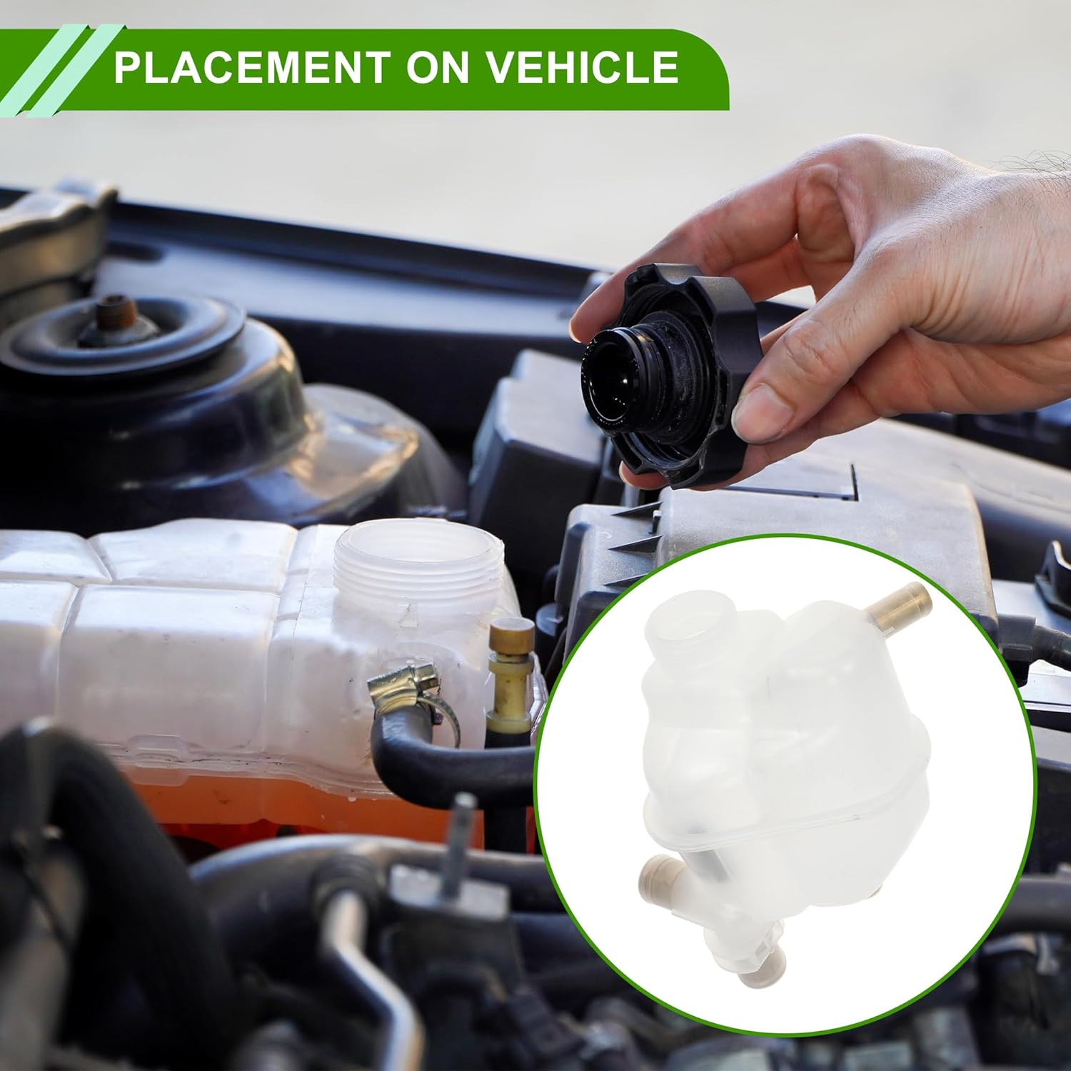 No.A4505010003/4505010003 Coolant Reservoir Water Expansion Tank for Smart Fortwo L3 1.0L 2008-2015 Heat Resist Coolant Radiator Reservoir Bottle