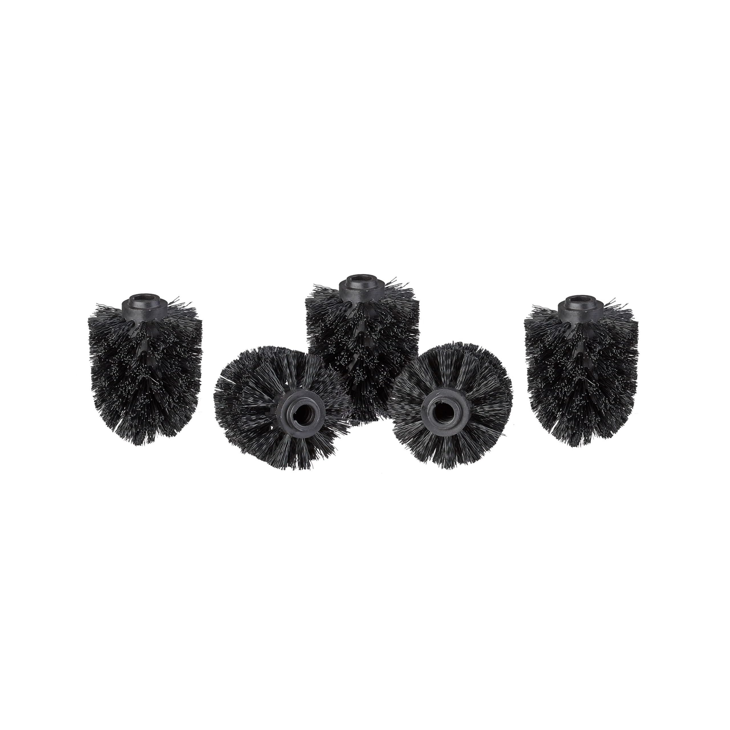 Relaxdays WC Bürstenkopf 5er Set, lose Toilettenbürsten Gewinde 12 mm, Badzubehör, Ersatzbürstenkopf Durchmesser 8 cm, 2 Farben