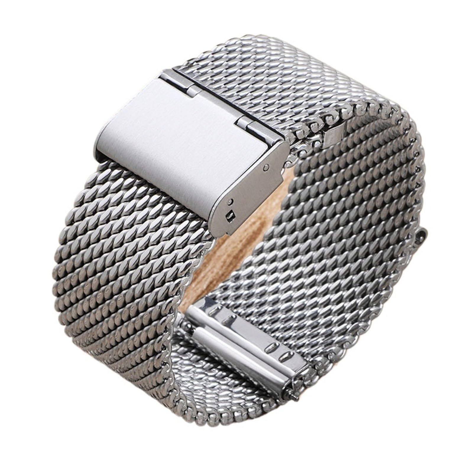 Cinturino in maglia milanese 1.0 in acciaio inox da 18 mm, 20 mm, 22 mm, 24 mm, spessore 3 mm, cinturino per DW