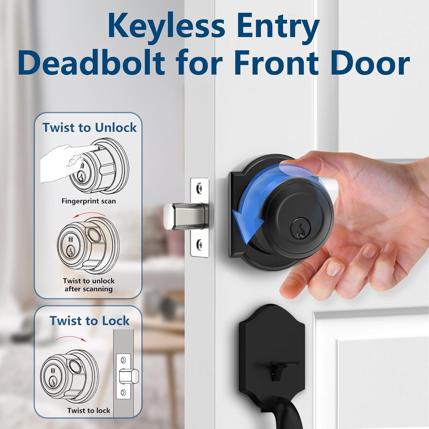 Twist to lock and unlock mechanism of GeekTale F08