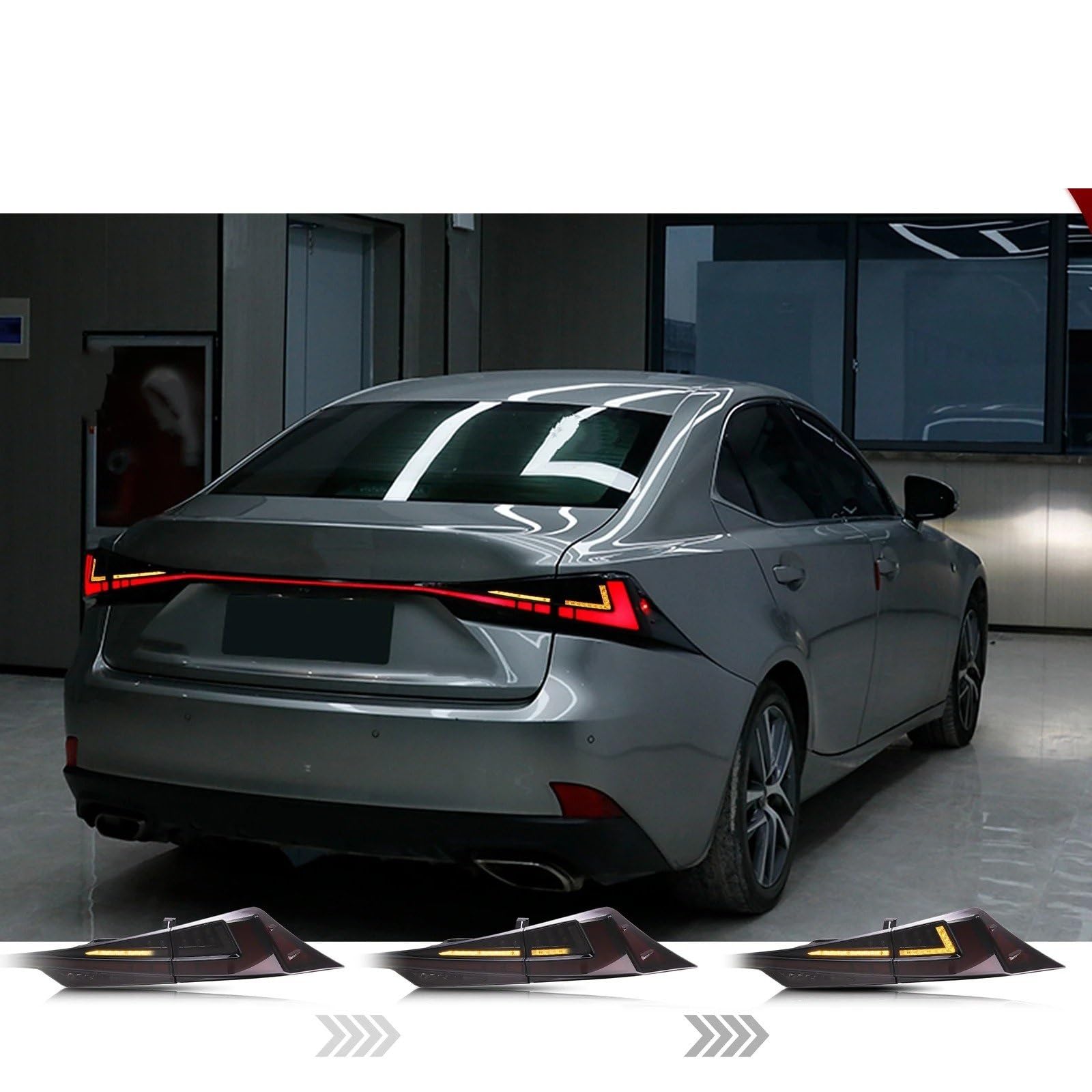 Luz Trasera Para Lexus IS250 IS350 IS200t IS300 3IS Para ISF 2014-2020 Luces Traseras LED Animación Dinámica Montaje Lámparas Intermitentes Luces Traseras