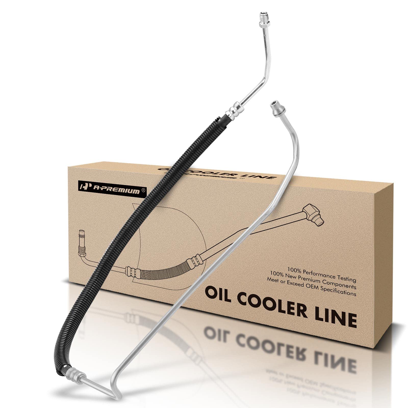 Photo 1 of A-Premium Automatic Transmission Oil Cooler Line Hose Assembly Compatible with Chevrolet C1500 C2500 Suburban C3500 C3500HD GMC K2500 Suburban K3500