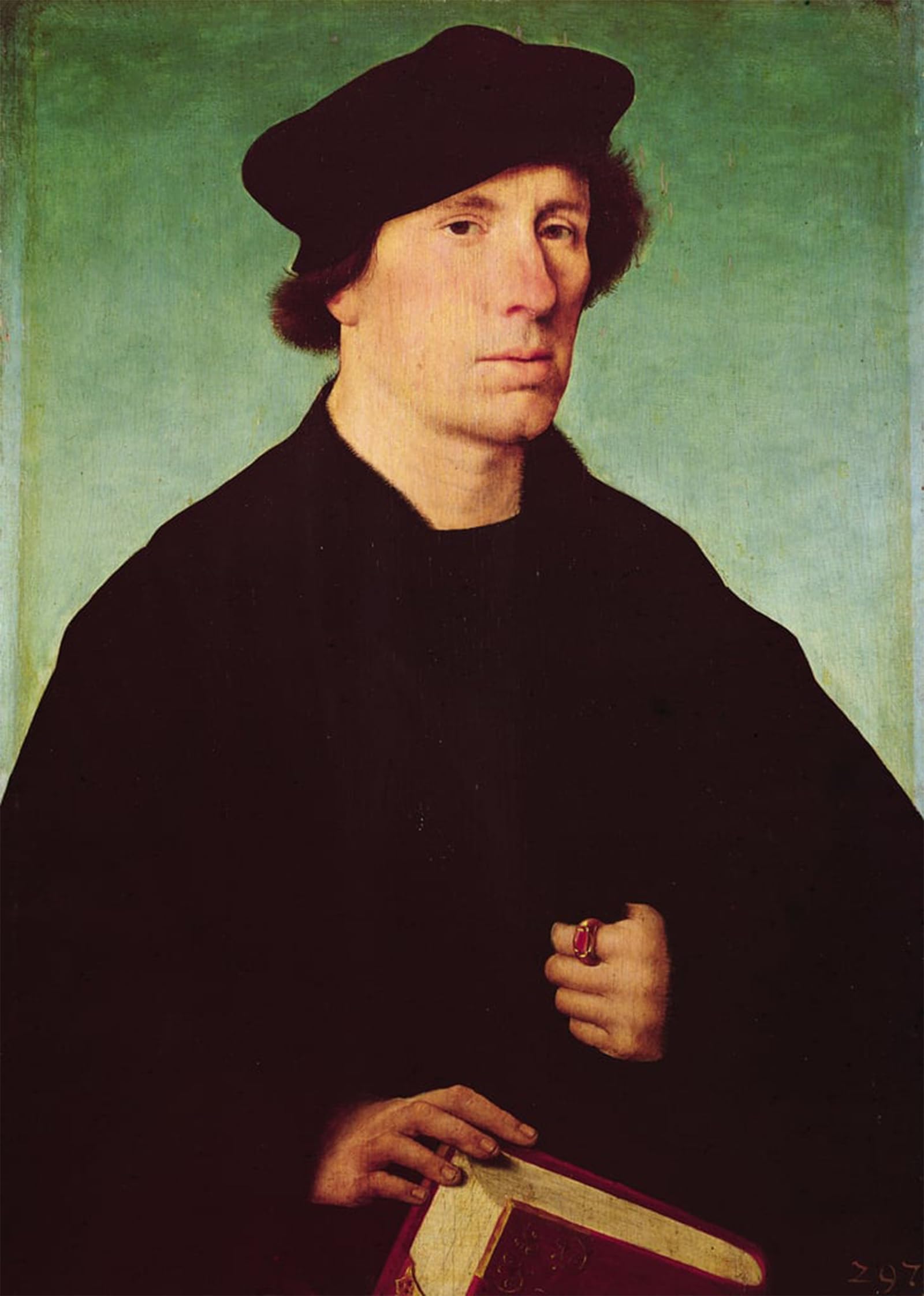 POSTERIIk Vintage Classic Picture Landscape Artwork Portrait of a Man by Joos Van Cleve Portrait Canvas Painting for Office Home Decor 60x90cm