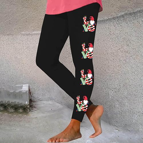 Miniatura 2 de oelaio Christmas Leggings for Women 2024 Workout Leggings Christmas Pants Skinny Tights Yoga Pants Thanksgiving Leggings