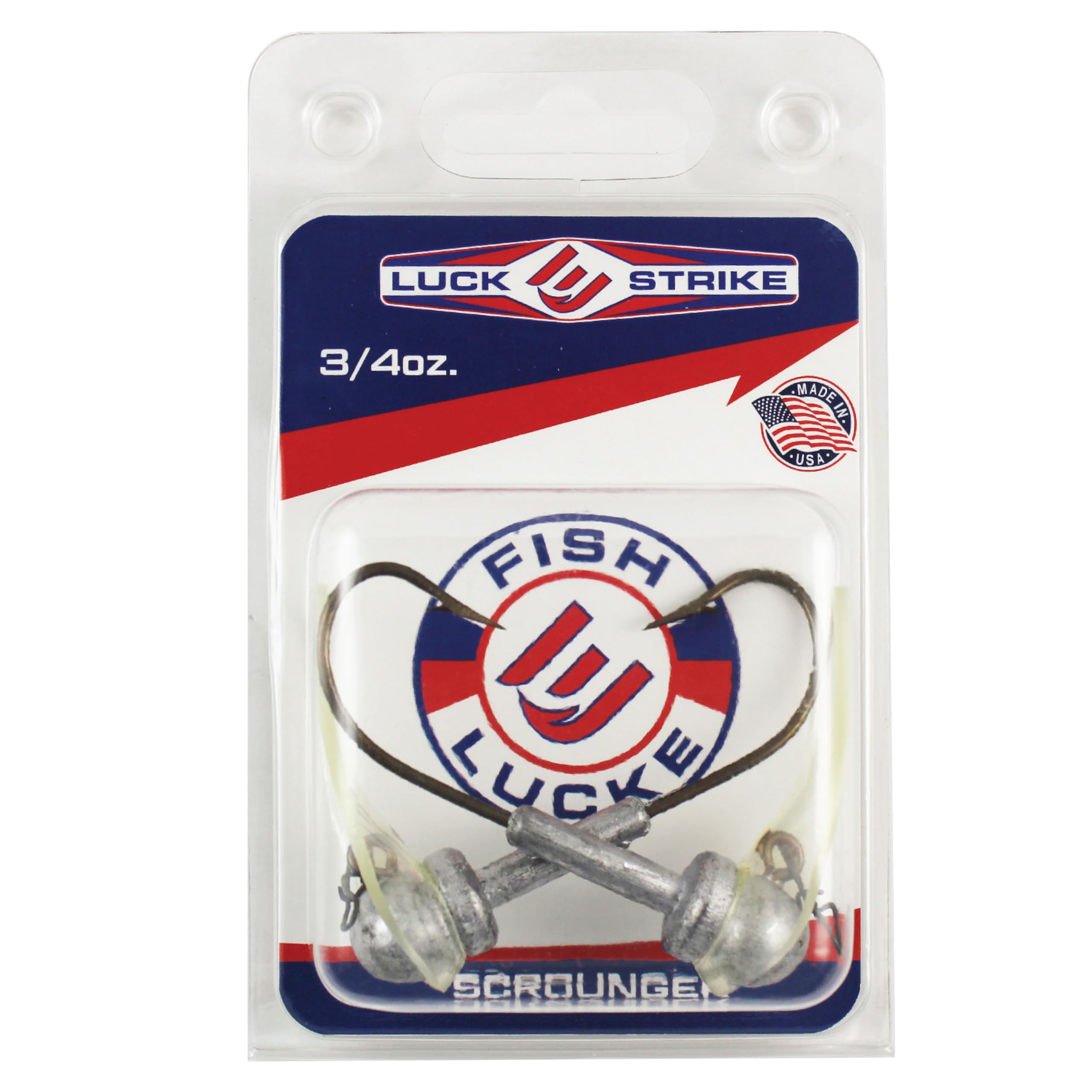 Luck E Strike Original Scrounger Jig Head - Creates Realistic Swimming Action to Soft Plastic Fishing Baits