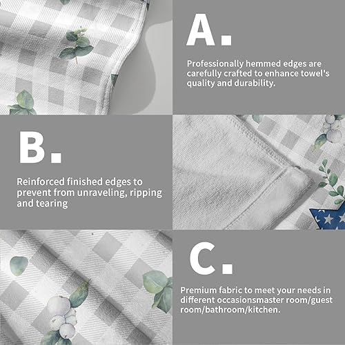 Vista 172 de Giwawa Juego de 2 toallas de mano de pino con ciervos del bosque, toallas de baño, suaves y absorbentes, para bar, bar, cocina, hotel, spa, Ciervo