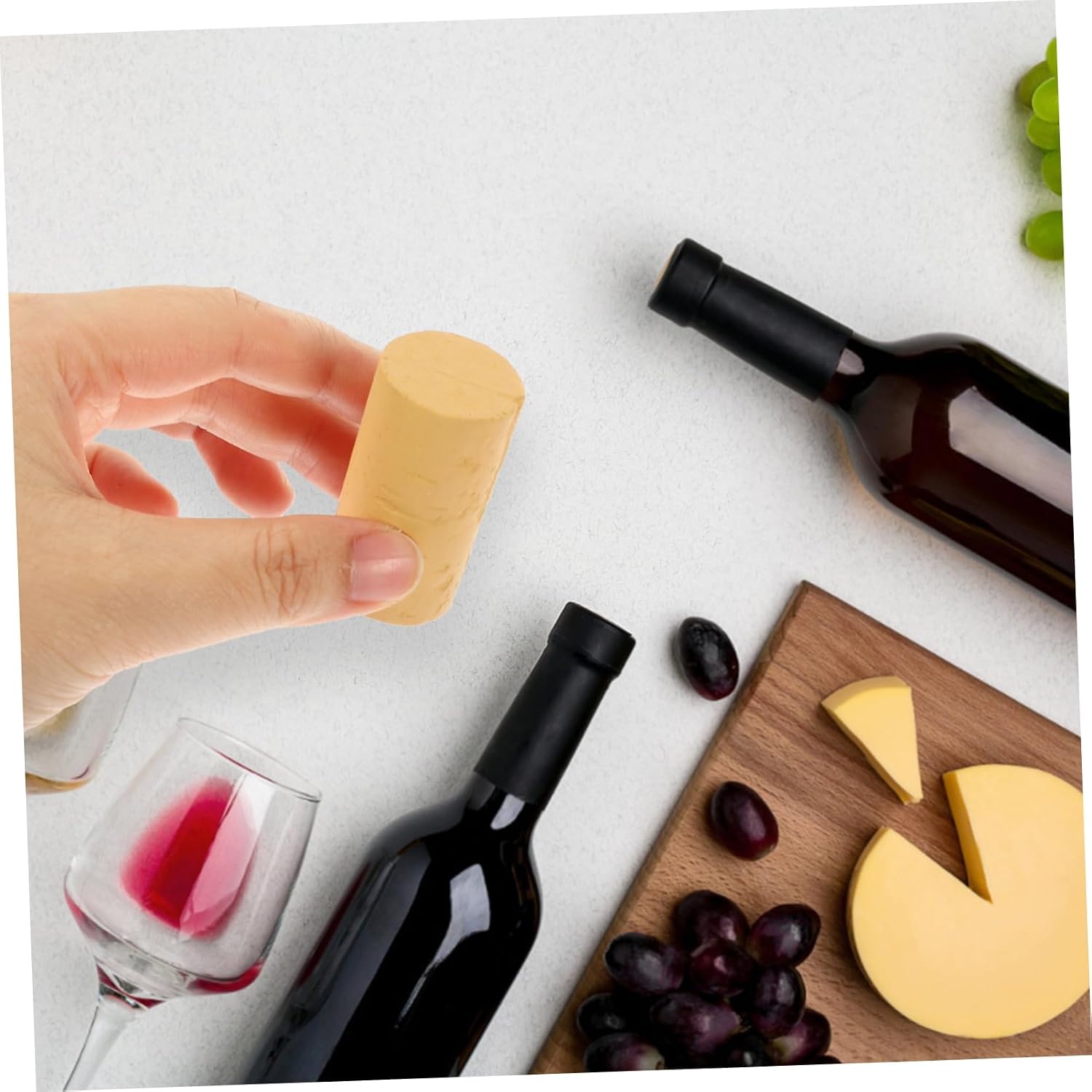 20pcs Wine Bottle Cork Stoppers, Reusable Cork for Bottles
