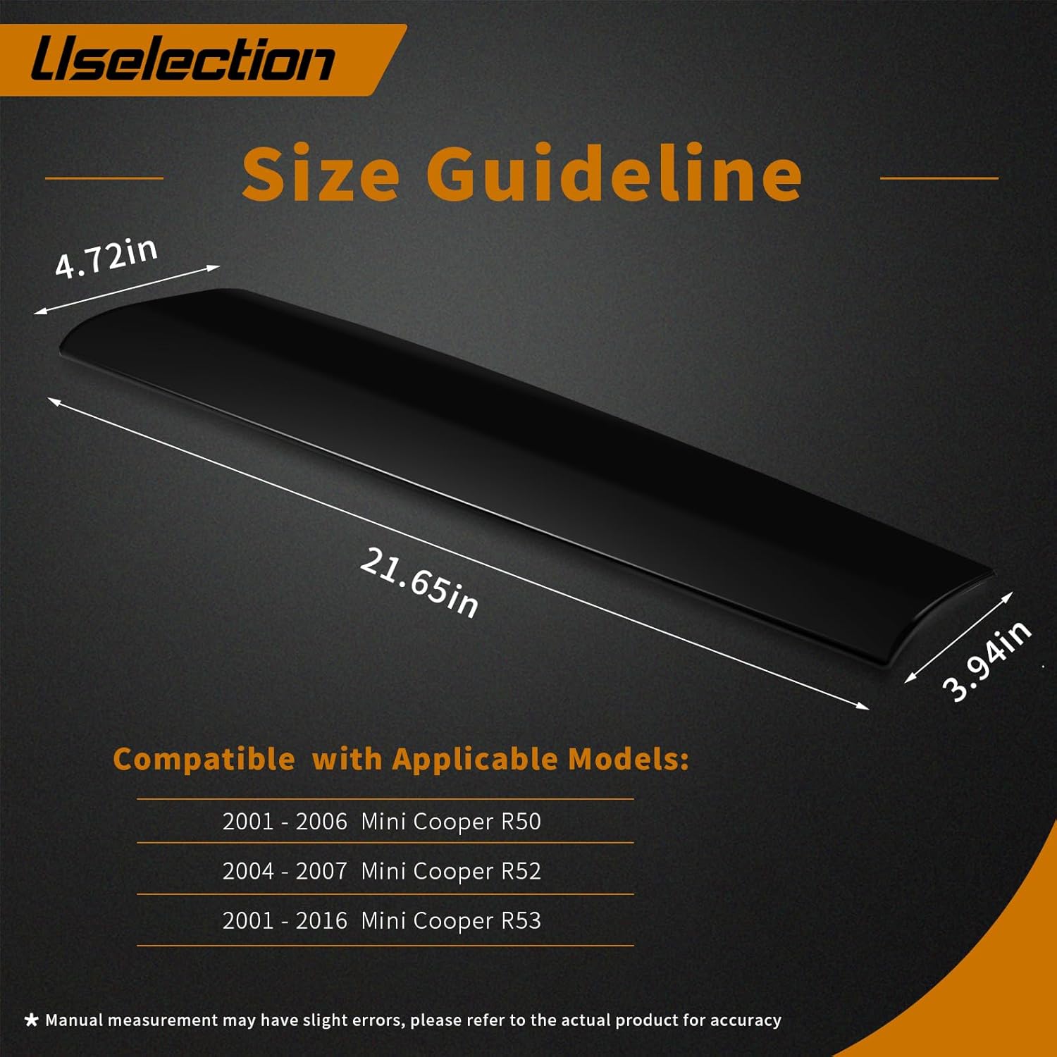 Windshield A Pillar Trim Molding(Front Left Driver Side) Compatible with 2001-2008 Mini Cooper R50 R52 R53 Replaces for 51137128157 Window Accessories (51137128157&51137128158)