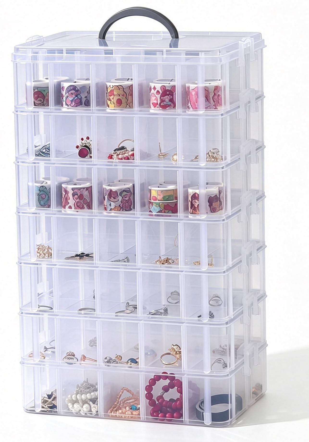 Amazon.com: Gagee 7-Tier Craft Storage Organizer, Clear | Bead