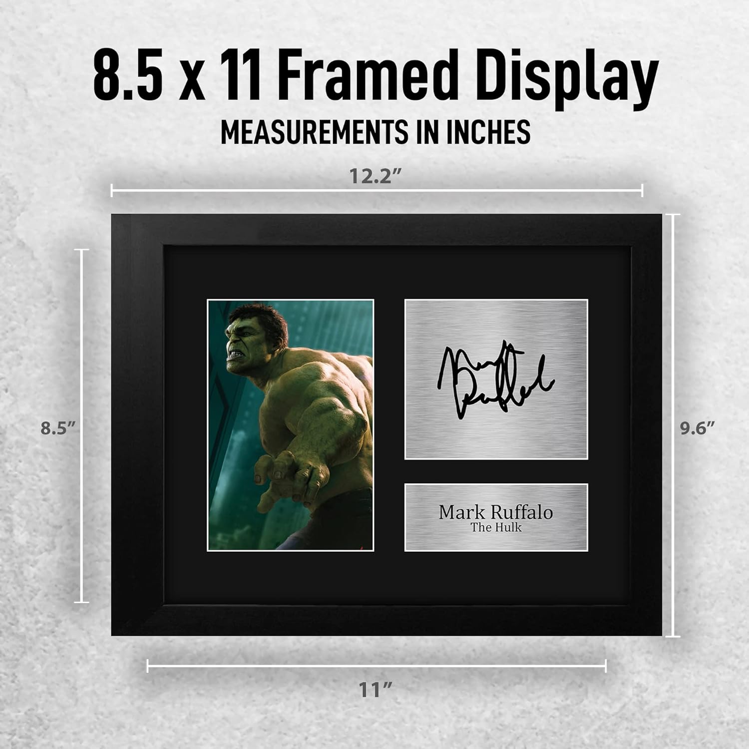 HWC Trading Mark Ruffalo Gift USL Framed Signed Printed Autograph The Hulk The Avengers Gifts Print Photo Picture Display - US Letter Size