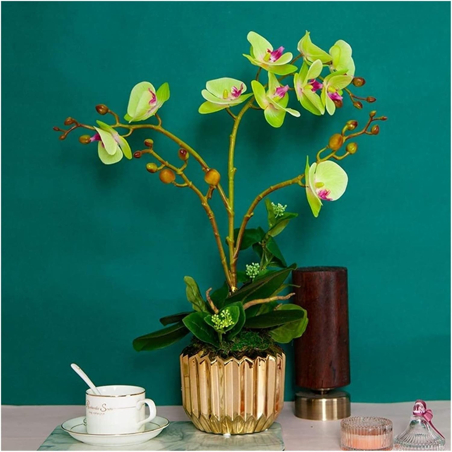 LICHSY Fake Flower Artificial Orchids Flowers, Faux