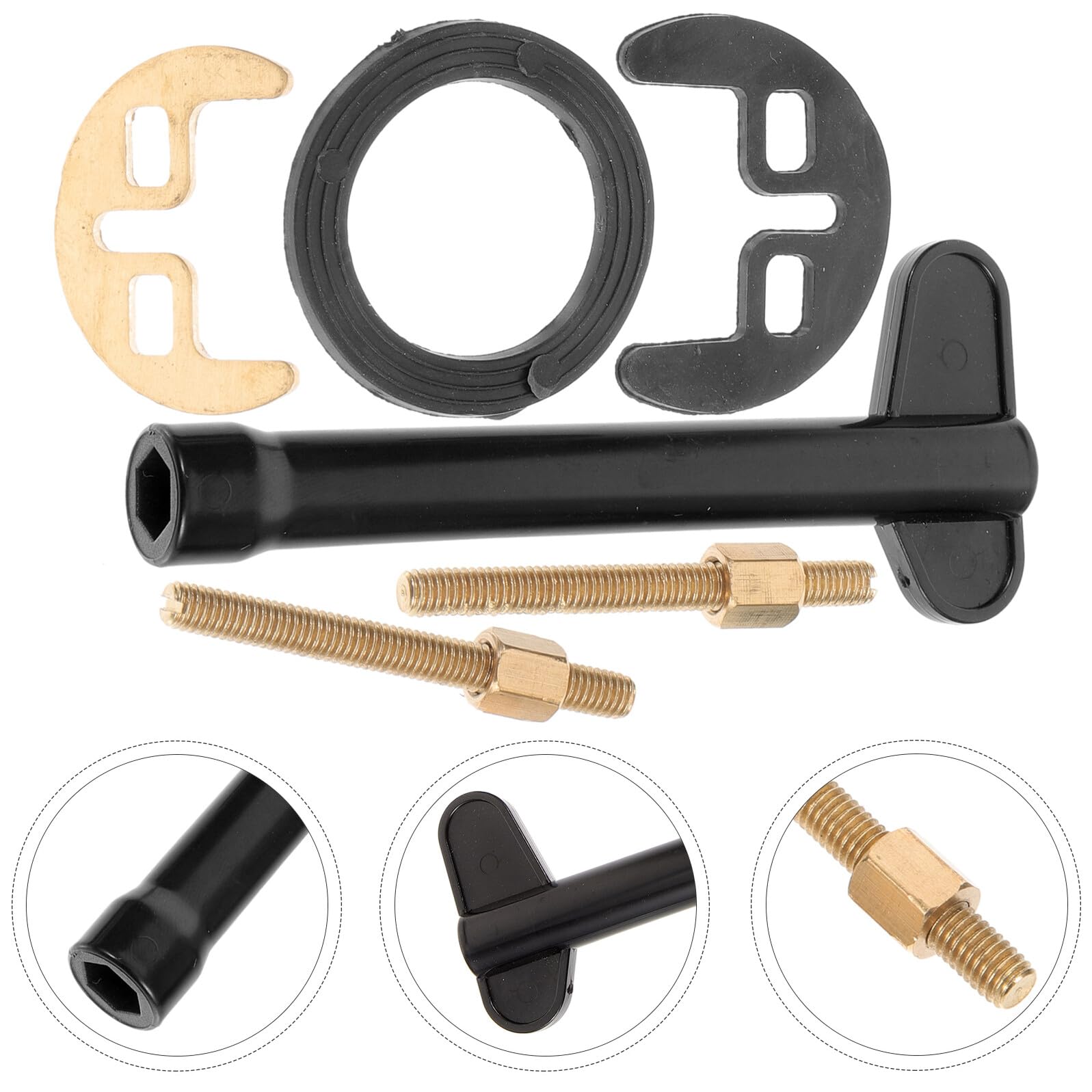 Kit de Montaje Acero Inoxidable para Fijación de Grifo de Cobre Forma de Herradura Fácil de Instalar para Reparación de Grifos en Lavabo y Cocina