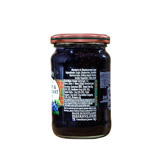 MACKAYS Blueberry & Black Currant Preserve, 12 Ounce