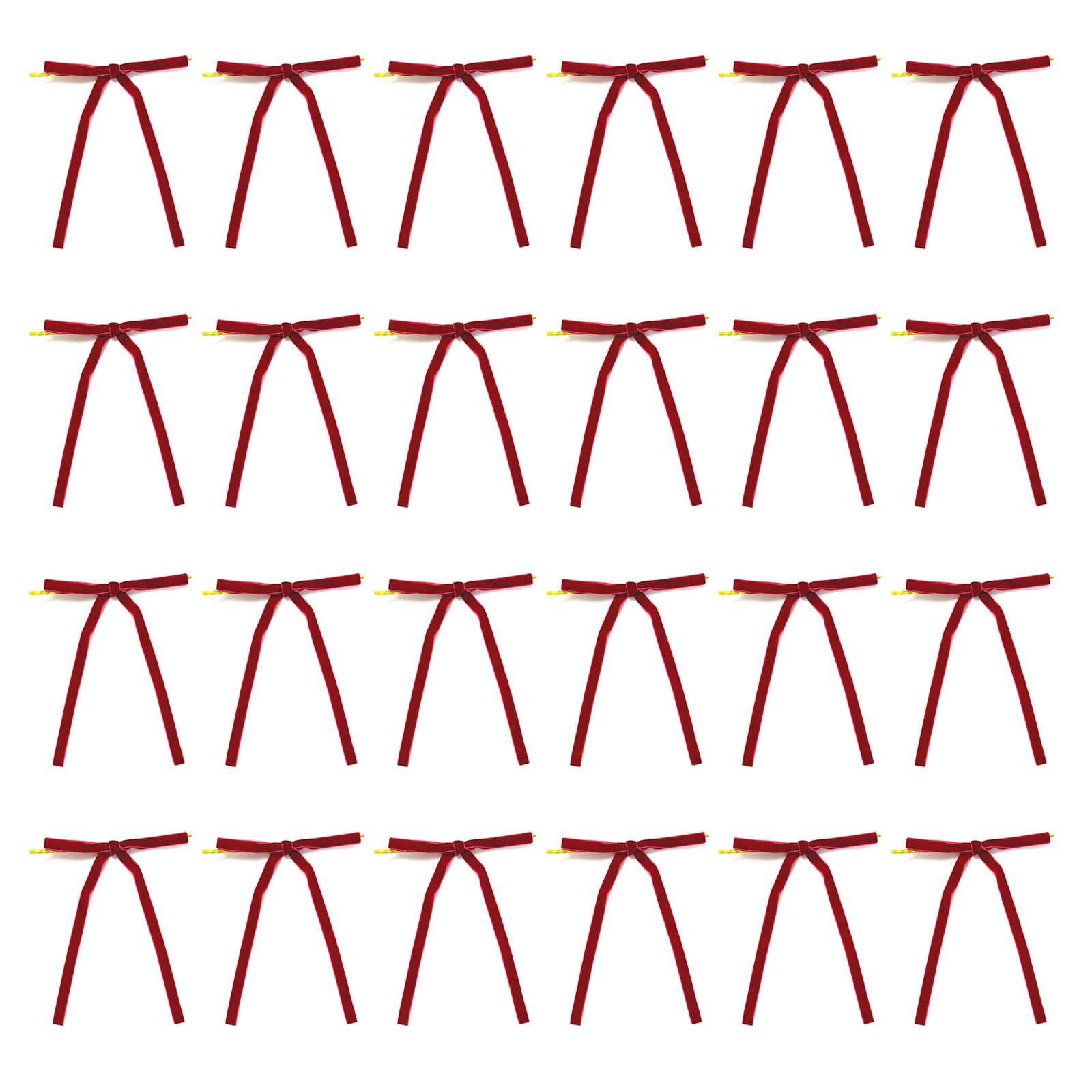 NVOQILIN 24pcs Flannel Ribbon Bowknots Hanging Ornament Perfect for Christmas Tree Decoration and Wedding or Party Arrangements Christmas Tree Decorations