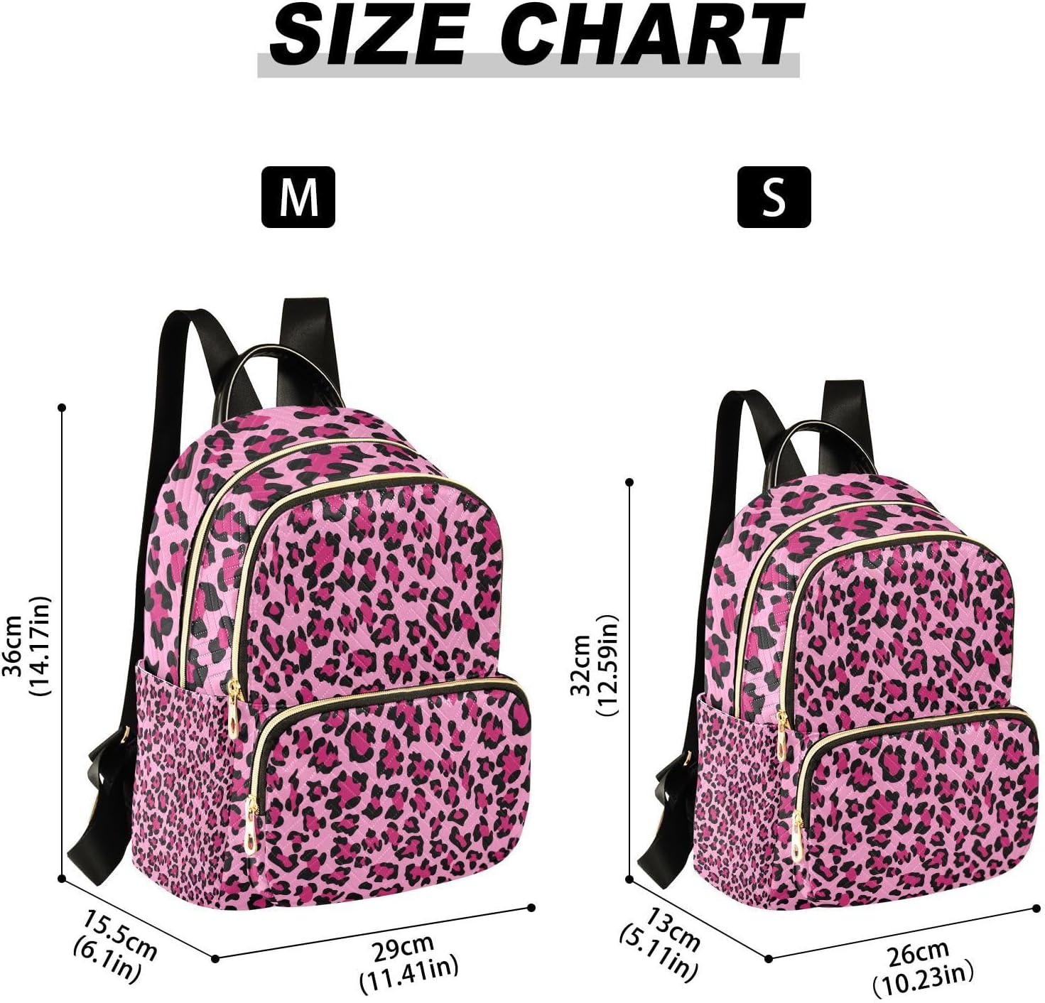 ALAZA Pink Leopard Cheetah Print Mini Backpack Purse for Women Travel Bag Lightweight Shoulder Bag Fashion Daypack31 - Image 3