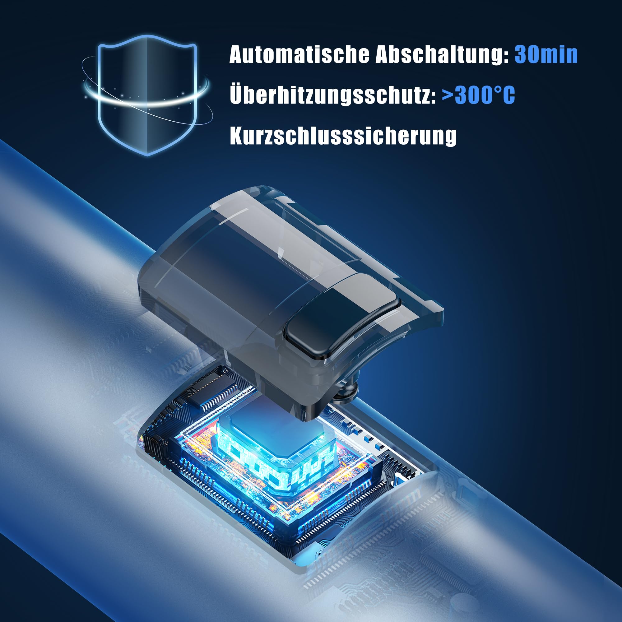 Yocan HIT Kräuter Verdampfer, Keramik-Heizkammer, 93–249°C, Herb Vaporizer | Tragbarer Kraut-Verdampfer, 1400 mAh Akku, Vibrationsfeedback, OLED-Display, Einfache Reinigung, Blau