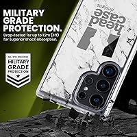 Vista 4 de Head Case Designs Black Houndstooth-Patterns Gel Case [Military Grade Protection] Compatible with Samsung Galaxy S23+ 5G and Compatible with MagSafe