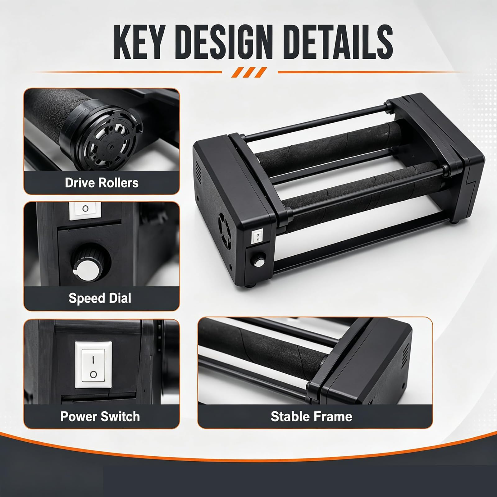 Labor-Tisch-Kugelmühle, horizontaler Schleifpolierer mit 0,4 l Keramikglas und 30–150 ml Kapazität und digitalem Timer, horizontale Kugelmühle, Poliermaschine für Schmuckherstellung, Dual-0,4