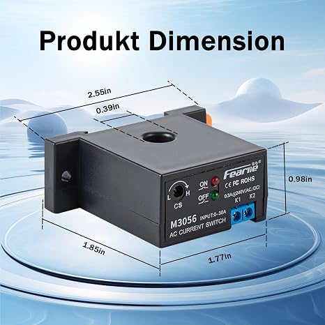 Miniature Current Switch AC Current Meter Switch 0-30A Normally Closed Current Sensor Control Switch (M3056)