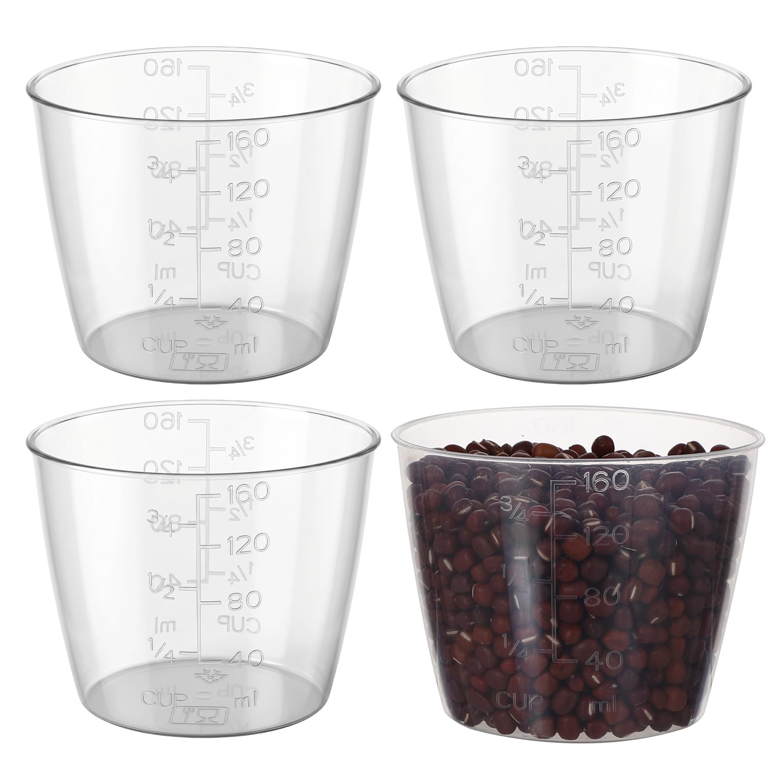 RAHHLIZS 4 PCS Rice Measuring Cup 160ml Rice Cup