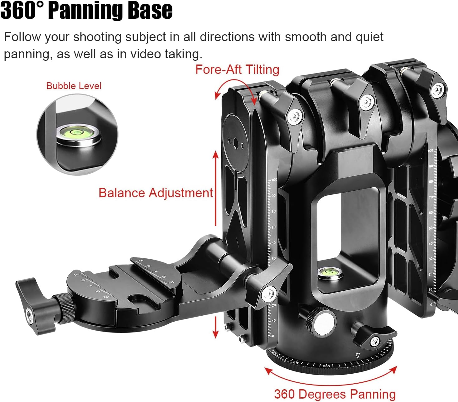 SUNWAYFOTO GH-03II Stereo Gimbal Head w 2 Arca Compatible Clamps Twin Camera