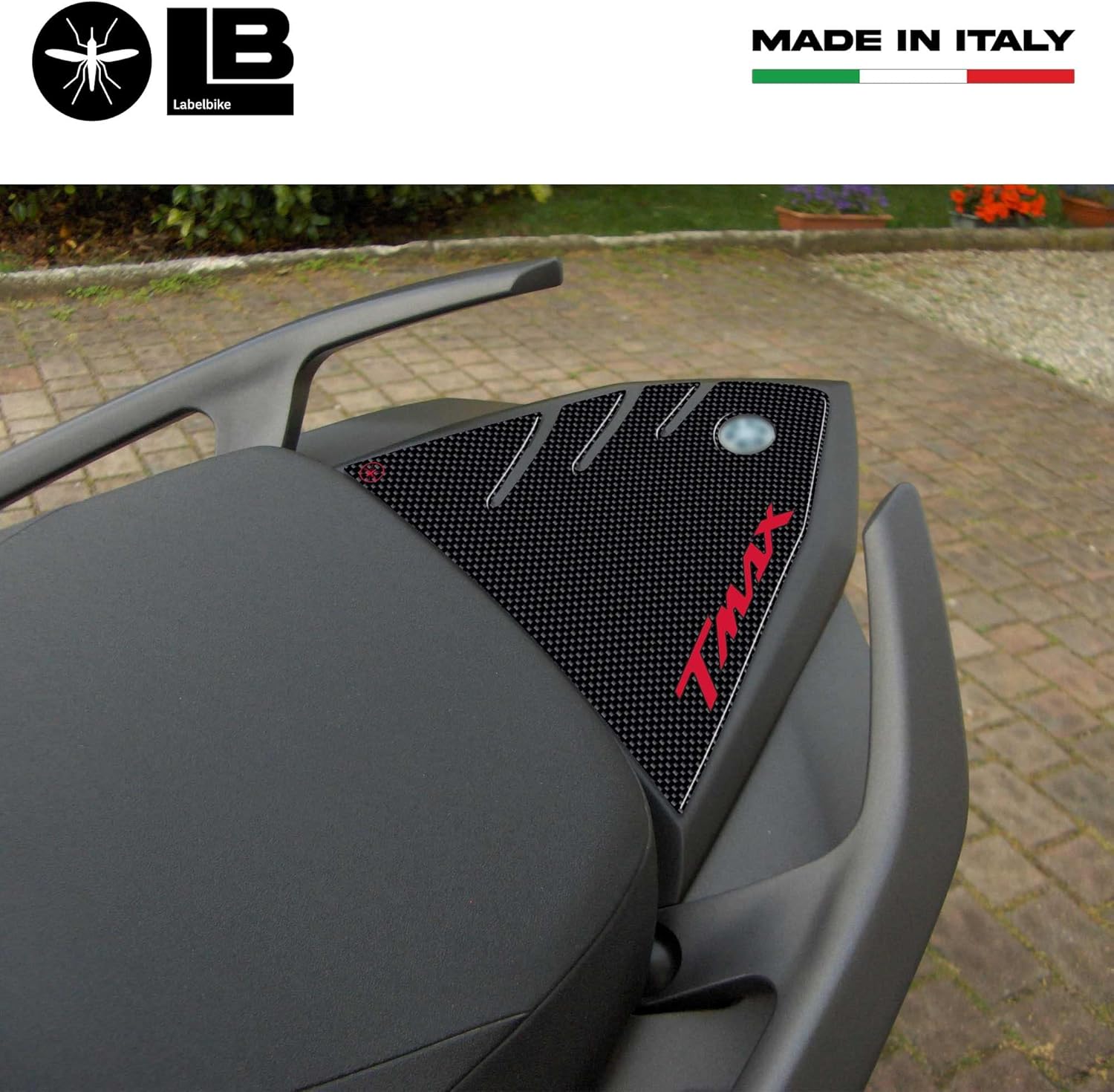 labelbike - 3D Sticker Motorcycle Tail Protection and Decoration in Resin Compatible with Yamaha TMAX 530 2012-2016